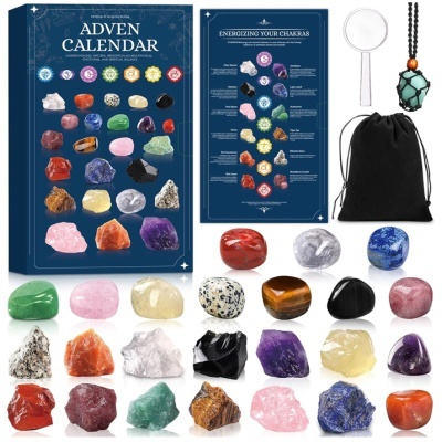 Calendário de advento - pedras preciosas pedras naturais