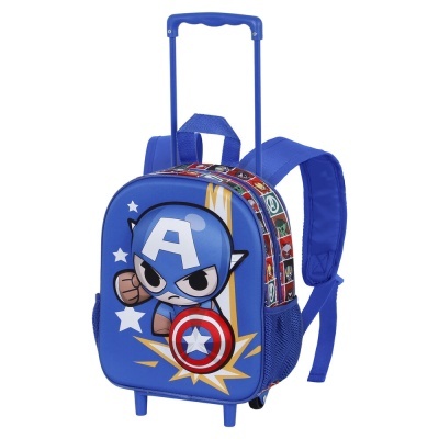 Trolley Pré-Escolar 3D Punch Capitan America Avengers Marvel 34cm