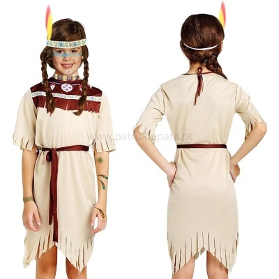 Fato de índio(a) com acessórios