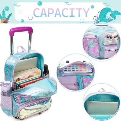 Conjunto Escolar - Trolley Escolar Sereia blue