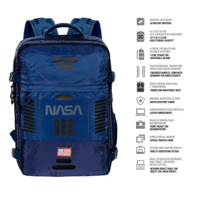 Mochila de viagem Spaceship NASA 49cm