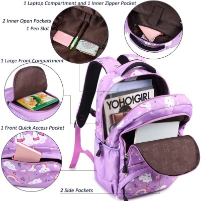 Pack Escolar Unicorn pink rainbow