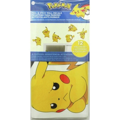 Pacote de autocolantes para parede com desenhos de Pikachu em vários tamanhos e poses