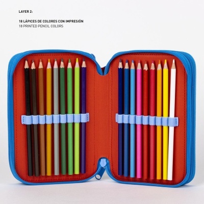 Estojo Escolar Com Acessórios Spiderman triplo Giotto