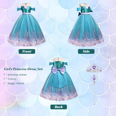 Fato Vestido Sereia com acessórios