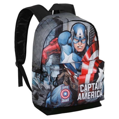 Mochila Escolar Defender Capitan America Marvel 41cm