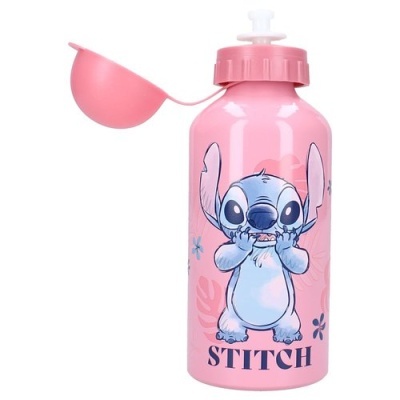 Cantil de alumínio 500ml rosa Stitch