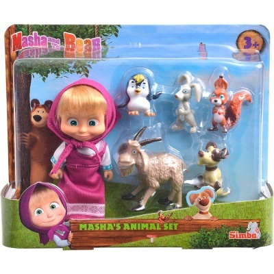 Conjunto 6 figuras Masha e o Urso