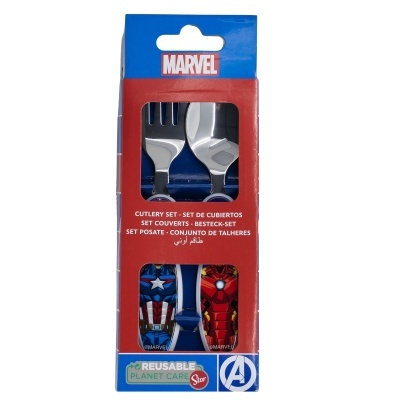 Conjunto de talheres metálicos Avengers