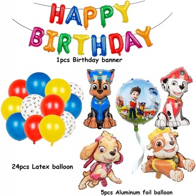 Balões de aniversário Patrulha Pata