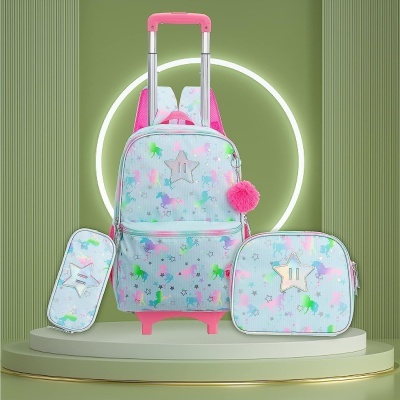 Pack Trolley Escolar Unicorn Pink