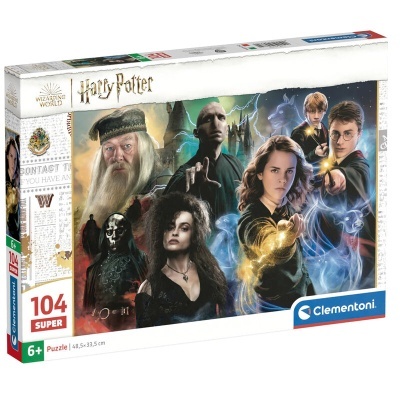 Caixa de puzzle Harry Potter com personagens e efeitos mágicos