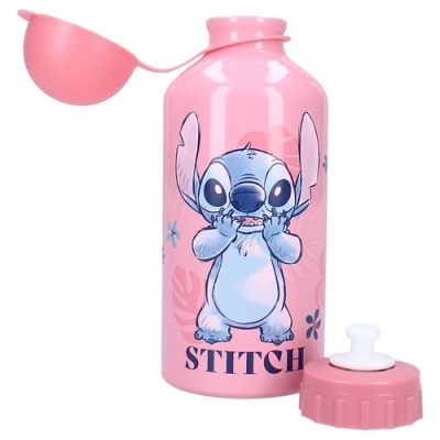 Cantil de alumínio 500ml rosa Stitch