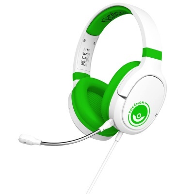 Headphones gaming Pokeball White and Green Pokemon