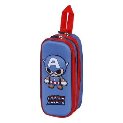 Porta-lápis 3D Bobblehead Capitan America Avengers Marvel duplo