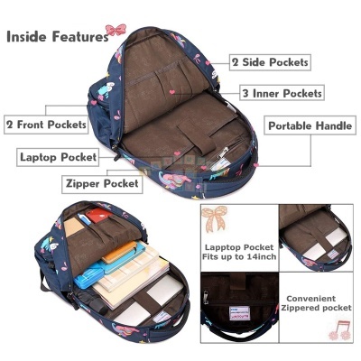 Pack Escolar Unicórnio Dark Blue Rainbow