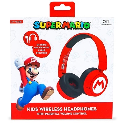Auriculares sem fios infantil Logo Super Mario Bros