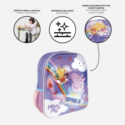 Mochila confetti Patrulha Peppa Pig