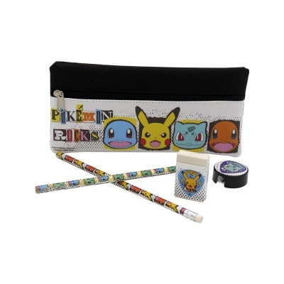 Set papelaria Pokémon - Estojo com material escolar