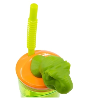 Copo 3d Dinossauro com palhinha