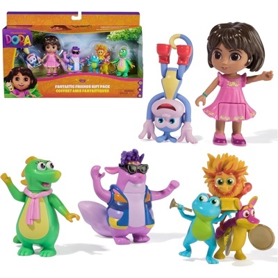 Dora a Exploradora - Pack amigos fantásticos de Dora, 7 figuras