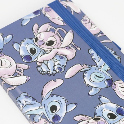 Conjunto caderno + caneta do stitch e angel