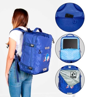 Mochila de viagem Sonic the Hedgehog 49cm