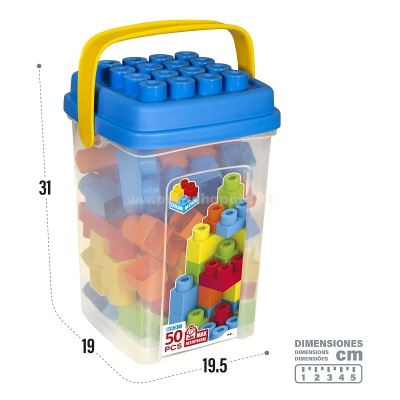 Blocos de Construção 50 peças Color Block