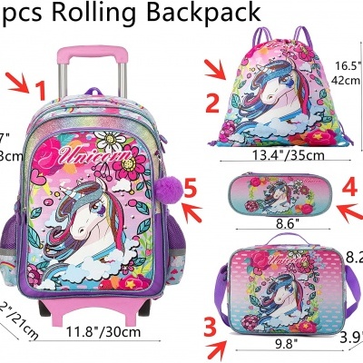 Pack Trolley Escolar Unicorn