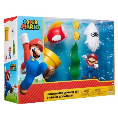 Blister diorama Mundo Submarino Super Mario Nintendo