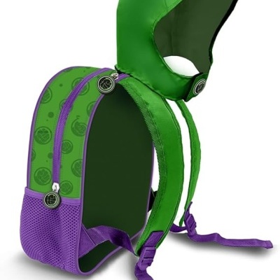 Mochila Pré-Escolar capuz Hulk 31cm