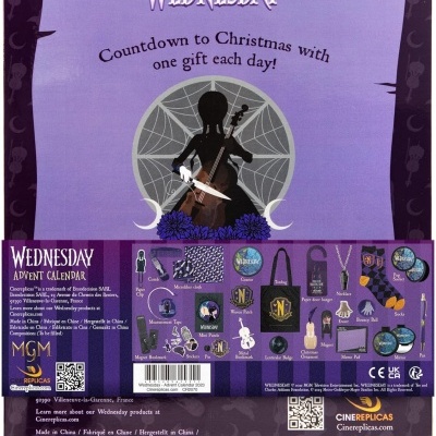 Calendário de advento infantil Wednesday Addams Vandinha