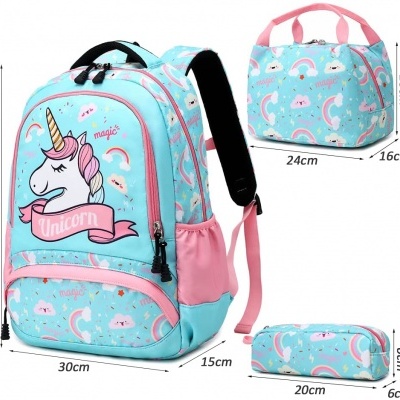 Pack Escolar Unicórnio blue