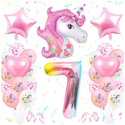 Kit aniversário balões Unicorn