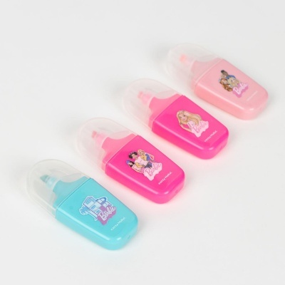Conjunto de 4 marcadores / sublinhadores da Barbie