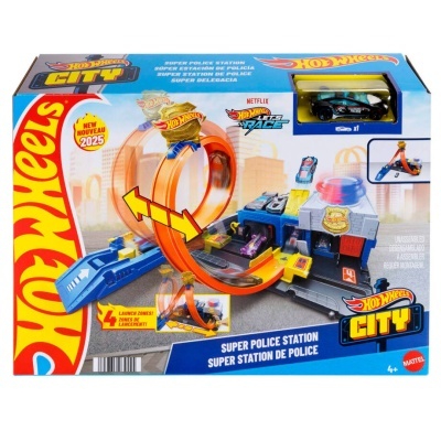 Pista Super Estação de Policia City Hot Wheels
