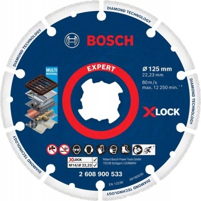 BOSCH EXPERT 2608900533 Disco de corte X-LOCK Expert Diamond Metal Wheel 125 x 22,23 mm