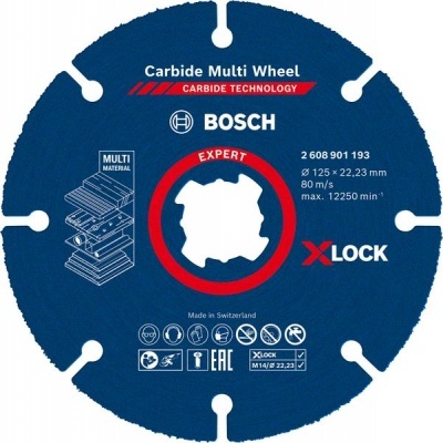 BOSCH Disco abrasivo Expert Carbide Multi Wheel X-LOCK, 125 mm, 22,23 mm