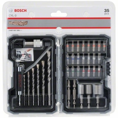 BOSCH Conjunto de Pontas de Aparafusadora e Brocas para Betão Extra Hard (35 Peças)
