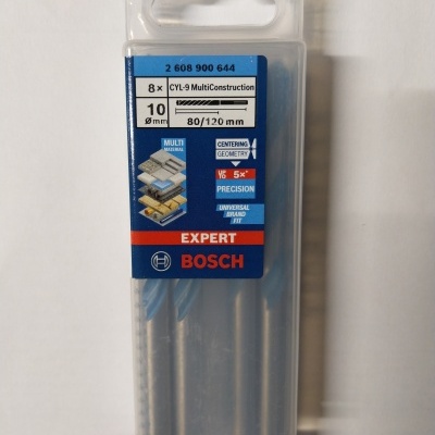 BOSCH EXPERT Broca CYL-9 MultiConstruction 10x80x120mm (8 unidades) BOSCH EXPERT Broca CYL-9 MultiConstruction 10x80x120mm (8 unidades)