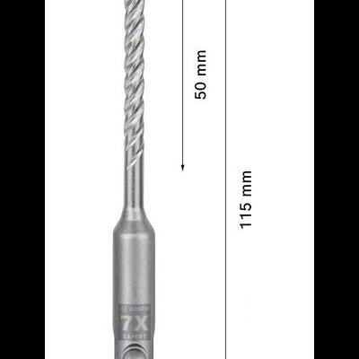 Broca para martelo BOSCH Expert SDS plus-7X de 5x50x115mm Broca para martelo BOSCH Expert SDS plus-7X de 5x50x115mm