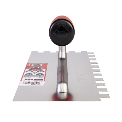 Ferramenta de construção com base metálica e cabo preto e vermelho