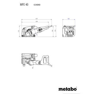METABO MFE 40 Fresadora de abrir roços