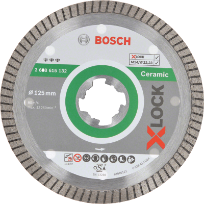 Bosch X-LOCK - Disco de corte com diamante Best for Ceramic Extra Clean Turbo