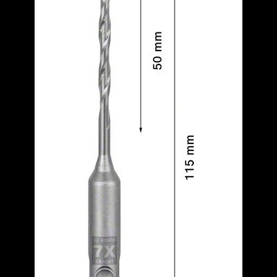 Broca para martelo BOSCH Expert SDS plus-7X de 4x50x115mm Broca para martelo BOSCH Expert SDS plus-7X de 4x50x115mm