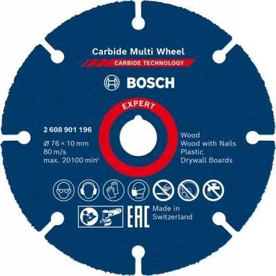 Bosch Disco abrasivo Expert Carbide Multi Wheel, 76 mm, 10 mm