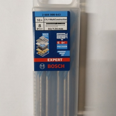 BOSCH EXPERT Broca CYL-9 MultiConstruction 8x80x120mm (10 unidades)