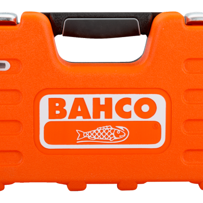 Estojo de ferramentas laranja BAHCO com logo de peixe