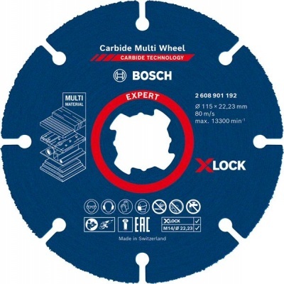 BOSCH Disco abrasivo Expert Carbide Multi Wheel X-LOCK, 115 mm, 22,23 mm