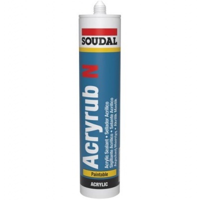 SOUDAL ACRYRUB N Silicone acrílico branco 310ml
